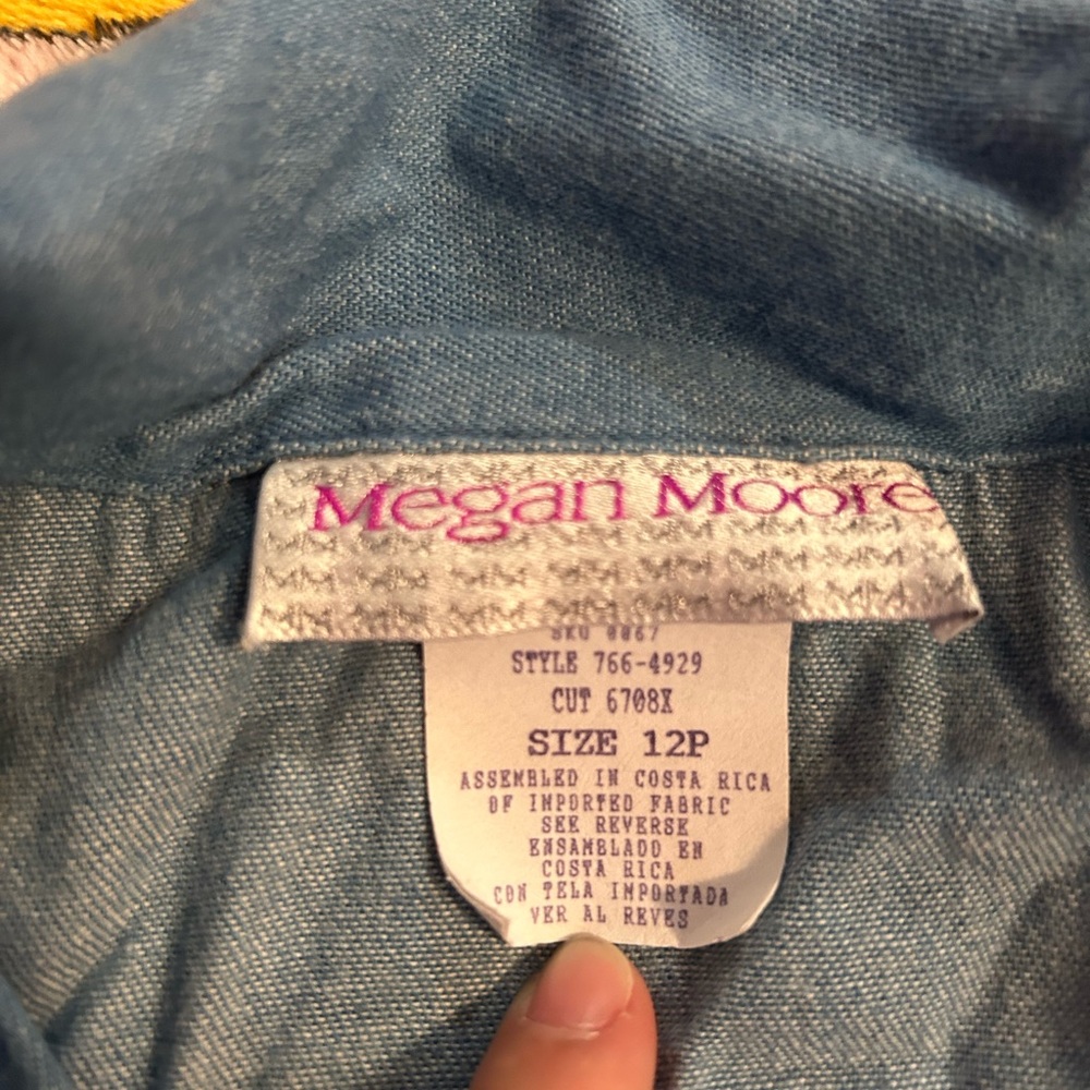 Embroidered Denim Button Up - Picture 2 of 4
